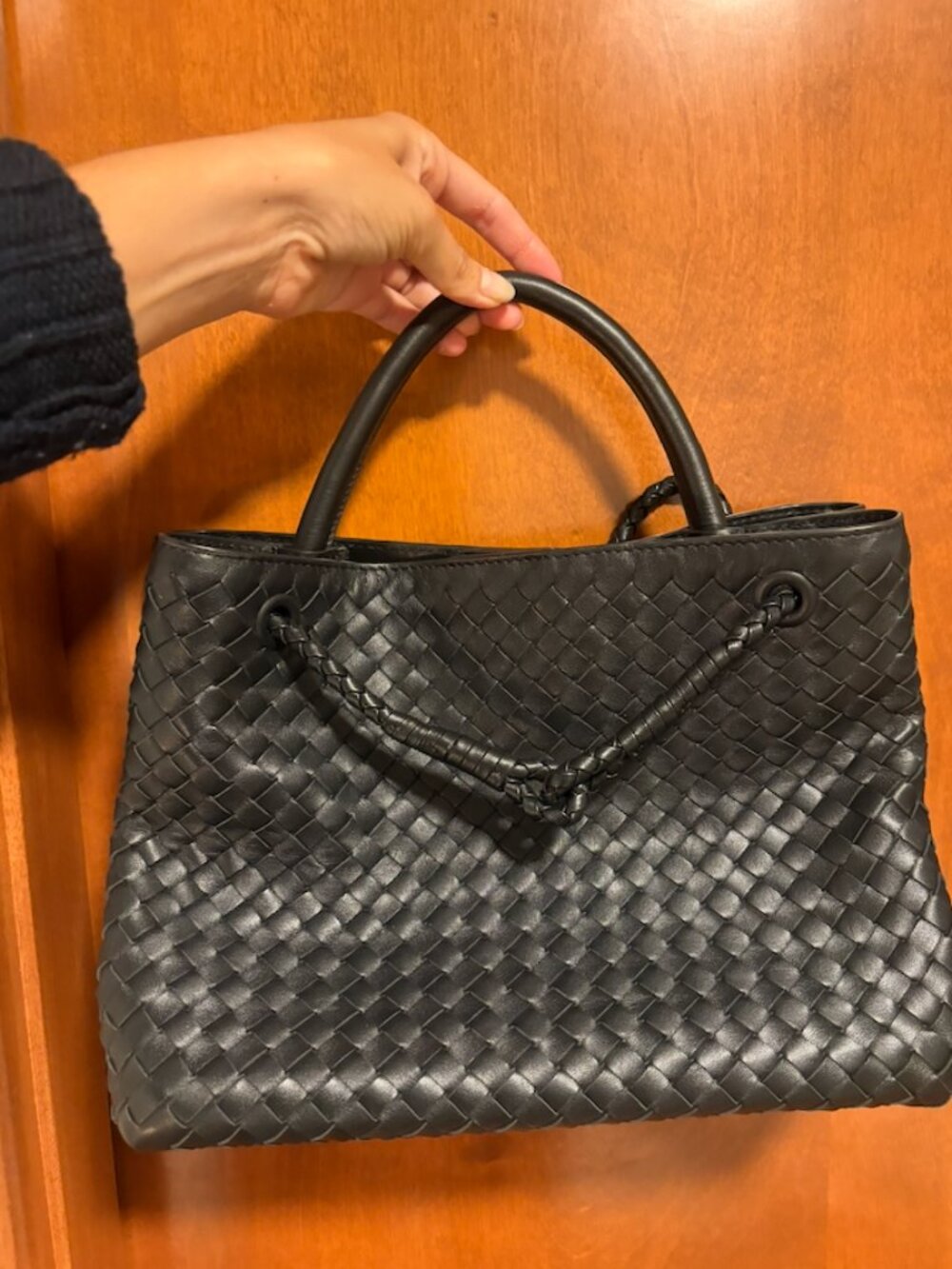 Quince - Romy Handwoven Satchel (Black) - New